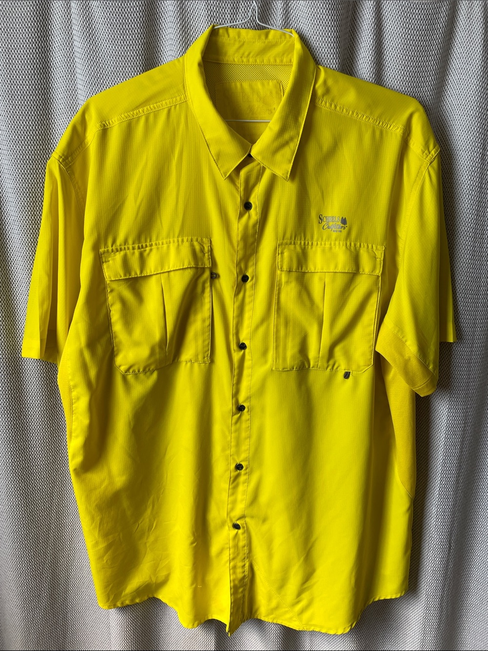 Scheels Outfitters Men’s Short-Sleeve Yellow Performance Fishing Shirt